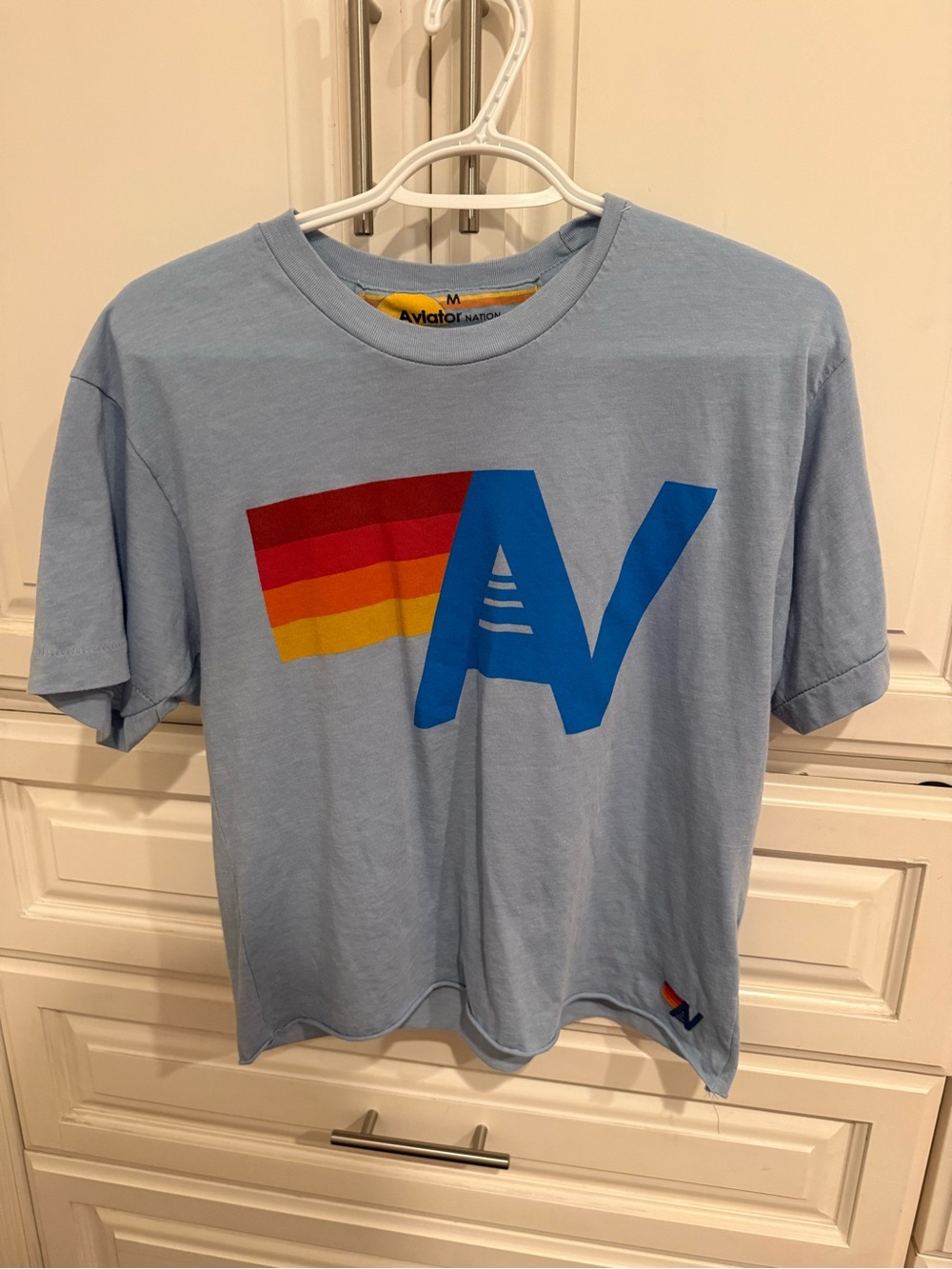 Aviator Nation Light Blue Logo Graphic Tee